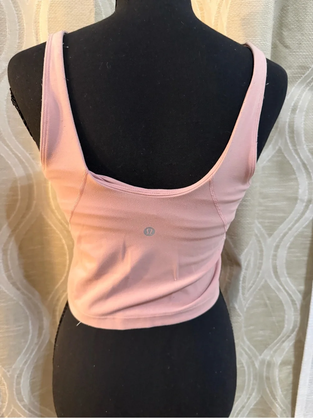 Lululemon Women's Pink V-Neck Tank Top
